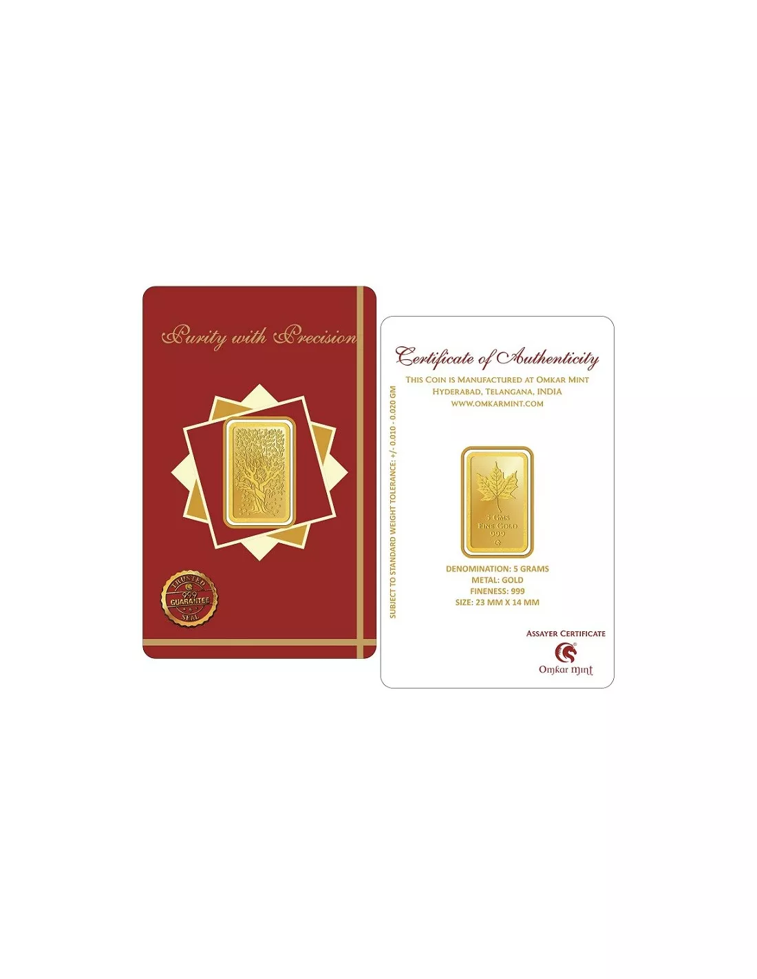 D-MMTC-PAMP Gold Lotus Bar of 2 Grams 24 Karat in 999.9 Purity / Fineness in Certi Card - Image 5